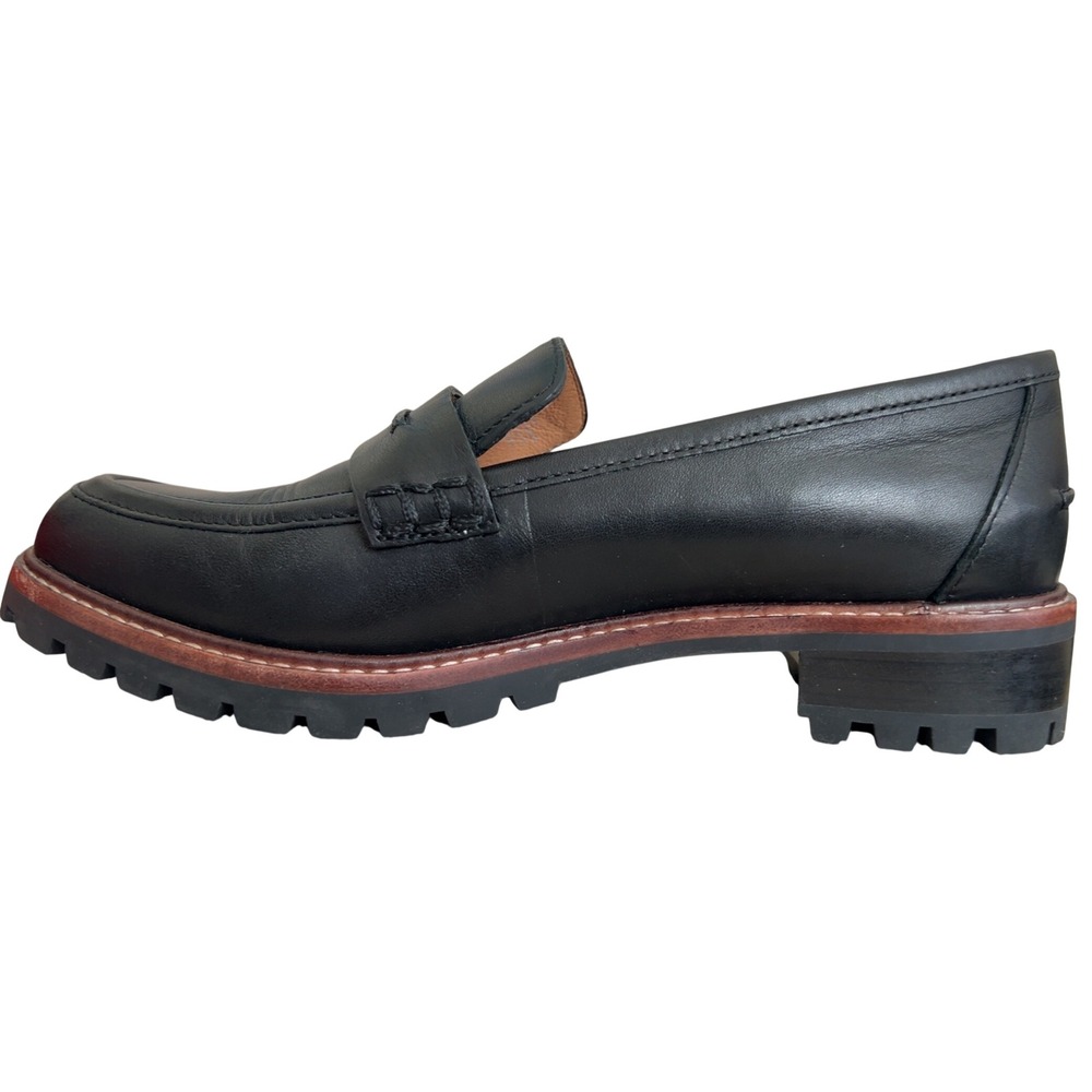 Madewell The Corrinne Lugsole Leather Loafer | Color: True Black | SZ: 7 - Picture 3 of 10